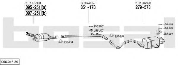 BOSAL 06601630 Система випуску ОГ