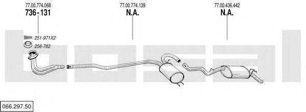 BOSAL 06629750 Система випуску ОГ