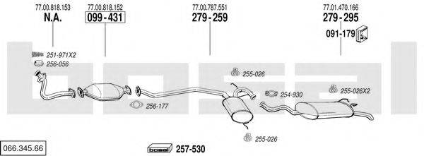 BOSAL 06634566 Система випуску ОГ