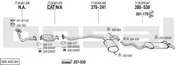 BOSAL 06643284 Система випуску ОГ