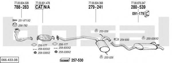 BOSAL 06643308 Система випуску ОГ