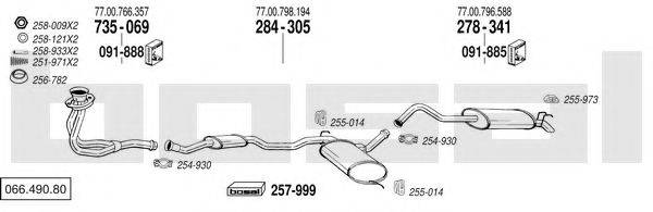 BOSAL 06649080 Система випуску ОГ