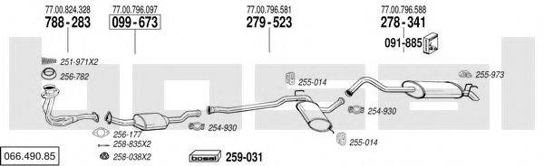 BOSAL 06649085 Система випуску ОГ