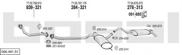 BOSAL 06649151 Система випуску ОГ