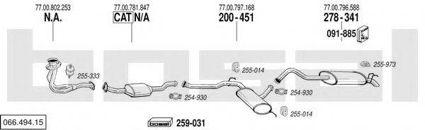 BOSAL 06649415 Система випуску ОГ