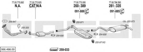 BOSAL 06649800 Система випуску ОГ