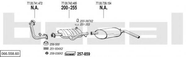 BOSAL 06655860 Система випуску ОГ