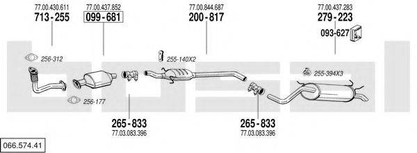 BOSAL 06657441 Система випуску ОГ