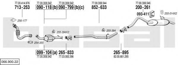 BOSAL 06690022 Система випуску ОГ