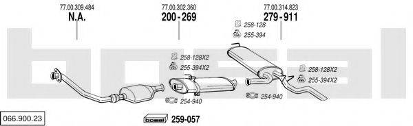 BOSAL 06690023 Система випуску ОГ