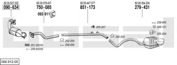 BOSAL 06691205 Система випуску ОГ