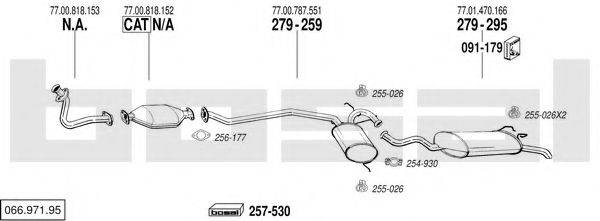 BOSAL 06697195 Система випуску ОГ