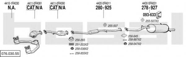 BOSAL 07603055 Система випуску ОГ