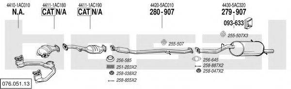 BOSAL 07605113 Система випуску ОГ