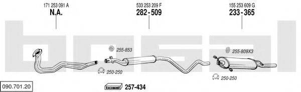 BOSAL 09070120 Система випуску ОГ