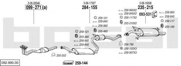 BOSAL 09299000 Система випуску ОГ