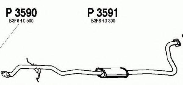 FENNO P3591 Середній глушник вихлопних газів