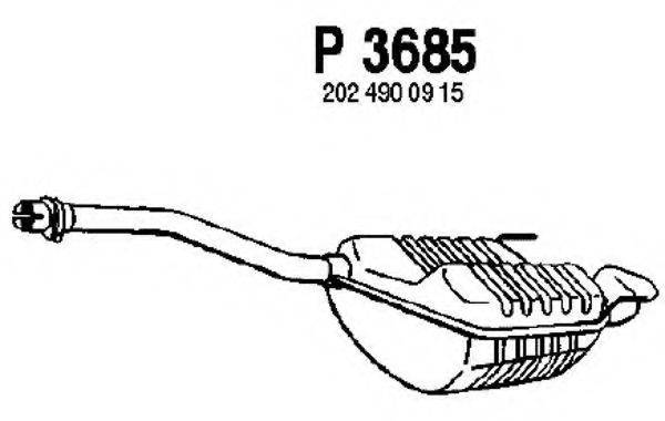 FENNO P3685 Глушник вихлопних газів кінцевий