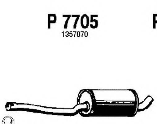 FENNO P7705 Середній глушник вихлопних газів