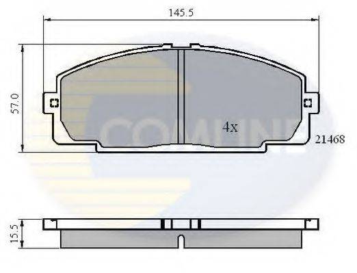 COMLINE CBP0459 Комплект гальмівних колодок, дискове гальмо