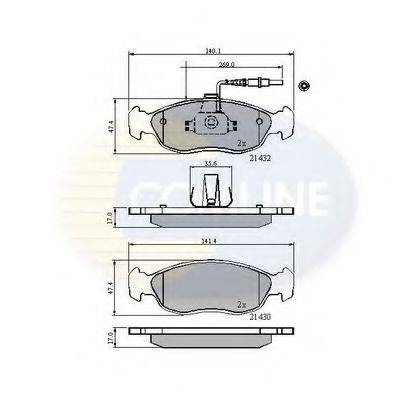 COMLINE CBP1570 Комплект гальмівних колодок, дискове гальмо