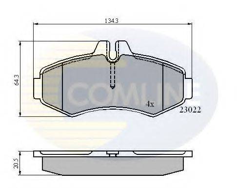 COMLINE CBP0480 Комплект гальмівних колодок, дискове гальмо