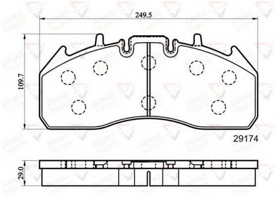 COMLINE ACV078HD Комплект гальмівних колодок, дискове гальмо