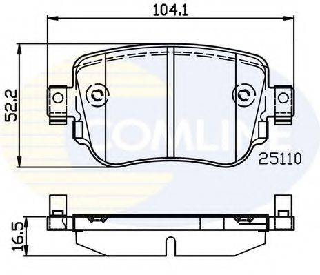 COMLINE CBP02220 Комплект гальмівних колодок, дискове гальмо