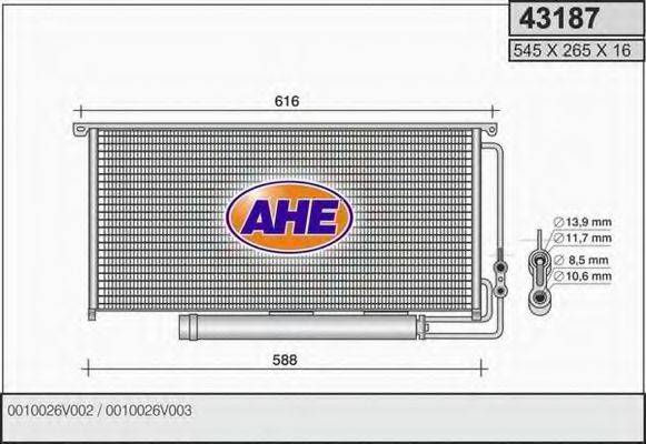 AHE 43187 Конденсатор, кондиціонер