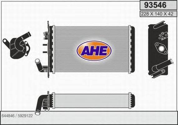 AHE 93546 Теплообмінник, опалення салону