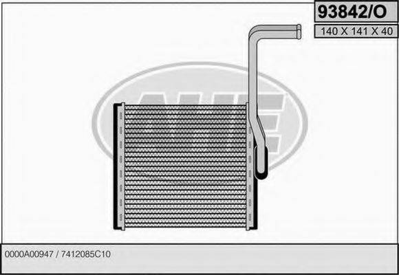 AHE 93842O Теплообмінник, опалення салону