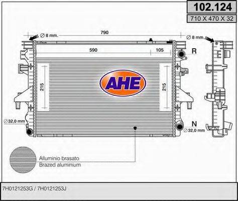 AHE 102124 Радіатор, охолодження двигуна