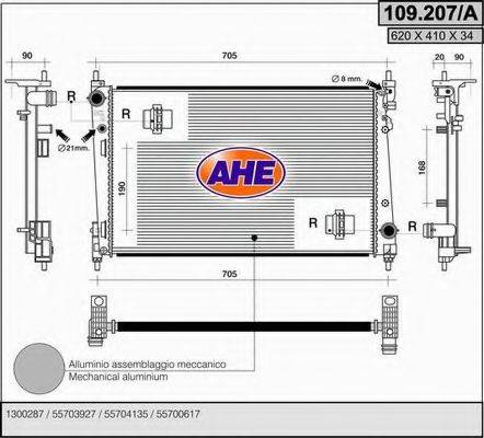 AHE 109207A Радіатор, охолодження двигуна