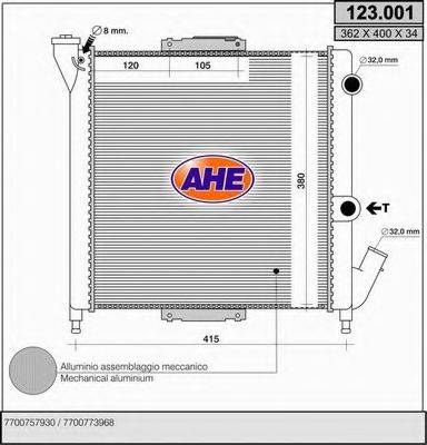 AHE 123001 Радіатор, охолодження двигуна