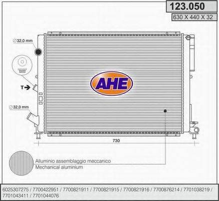 AHE 123050 Радіатор, охолодження двигуна