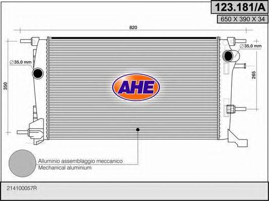 AHE 123181A Радіатор, охолодження двигуна