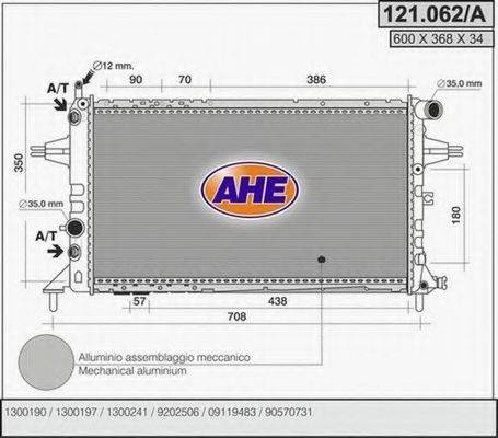 AHE 121062A Радіатор, охолодження двигуна