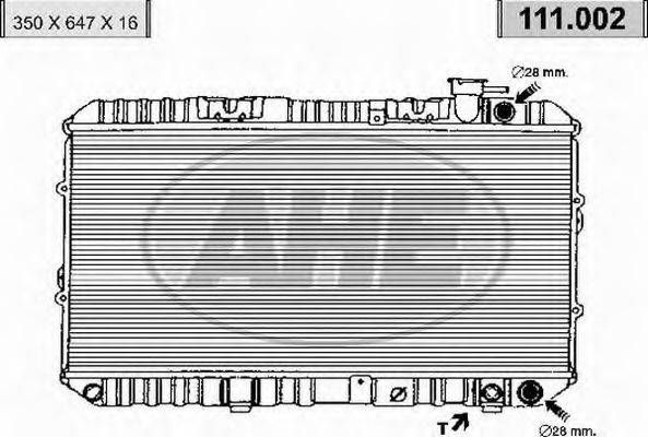 AHE 111002 Радіатор, охолодження двигуна