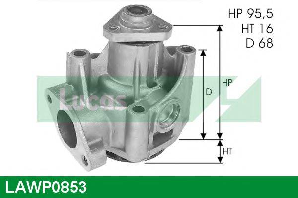 LUCAS ENGINE DRIVE LAWP0853 Водяний насос