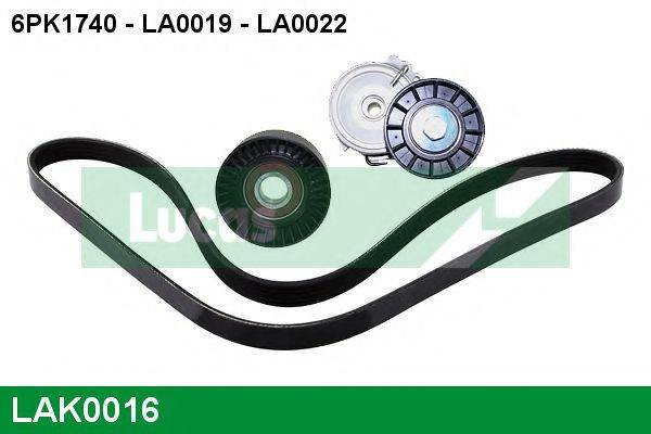 LUCAS ENGINE DRIVE LAK0016 Полікліновий ремінний комплект