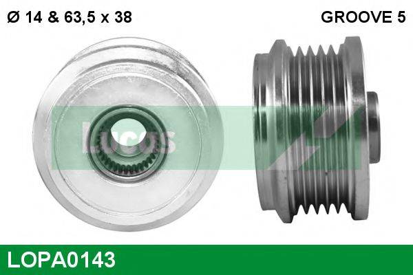 LUCAS ENGINE DRIVE LOPA0143 Механізм вільного ходу генератора