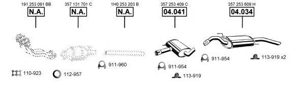 ASMET VA034095 Система випуску ОГ