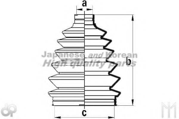 ASHUKI 08584103 Комплект пильника, приводний вал