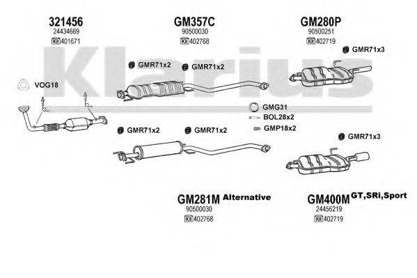 KLARIUS 391575U Система випуску ОГ