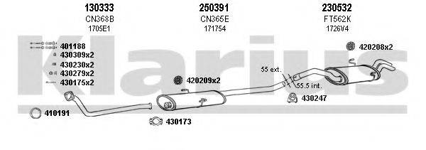KLARIUS 630431E Система випуску ОГ