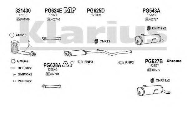 KLARIUS 630689U Система випуску ОГ