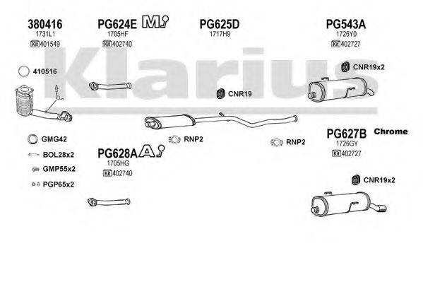 KLARIUS 630941U Система випуску ОГ