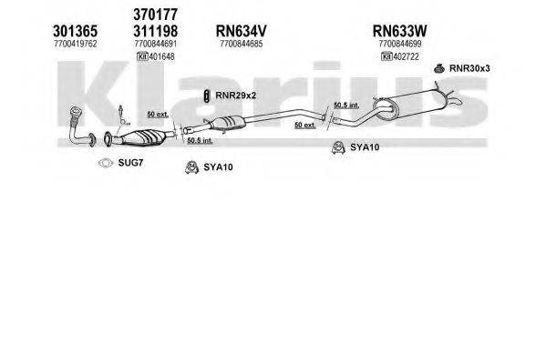 KLARIUS 720654U Система випуску ОГ