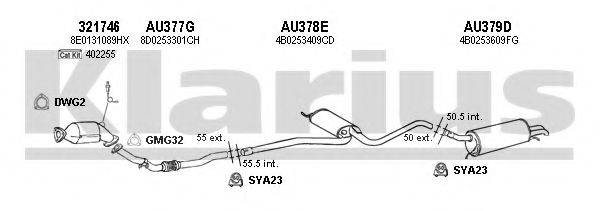 KLARIUS 940549U Система випуску ОГ