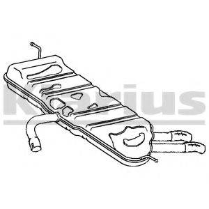 KLARIUS AU399A Глушник вихлопних газів кінцевий